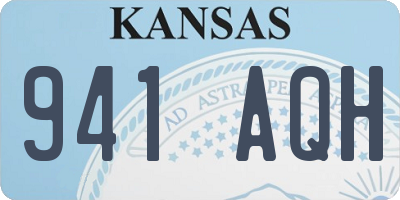 KS license plate 941AQH
