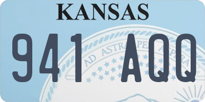KS license plate 941AQQ