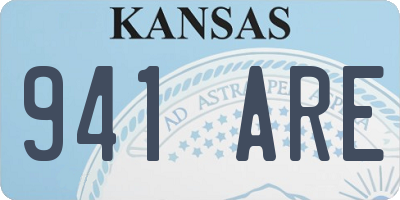 KS license plate 941ARE
