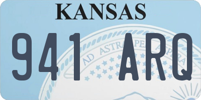 KS license plate 941ARQ