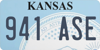 KS license plate 941ASE