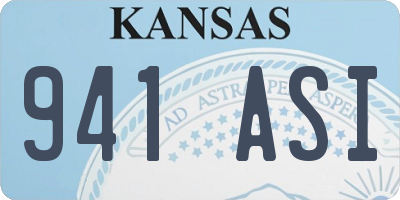 KS license plate 941ASI