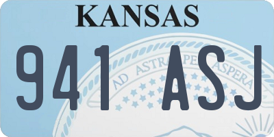 KS license plate 941ASJ