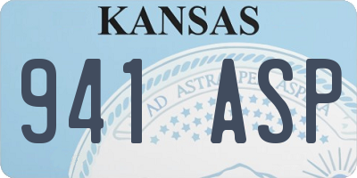 KS license plate 941ASP