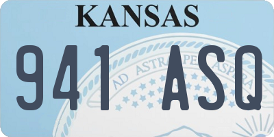 KS license plate 941ASQ