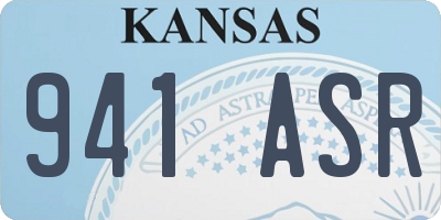 KS license plate 941ASR