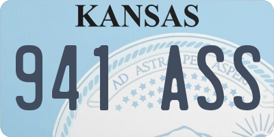 KS license plate 941ASS