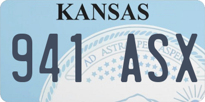 KS license plate 941ASX