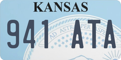 KS license plate 941ATA