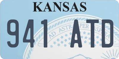 KS license plate 941ATD