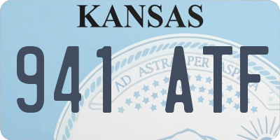 KS license plate 941ATF