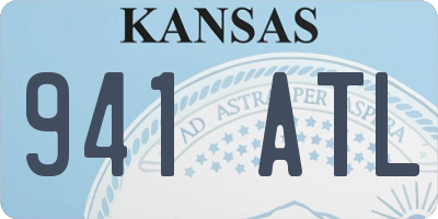 KS license plate 941ATL