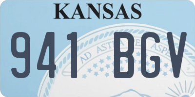 KS license plate 941BGV