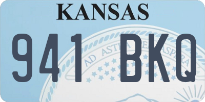 KS license plate 941BKQ