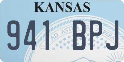 KS license plate 941BPJ