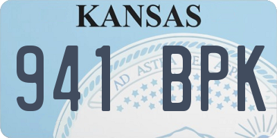 KS license plate 941BPK
