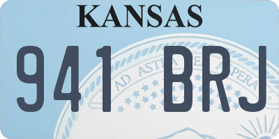 KS license plate 941BRJ