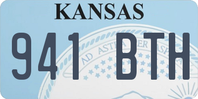KS license plate 941BTH