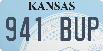 KS license plate 941BUP