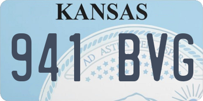KS license plate 941BVG