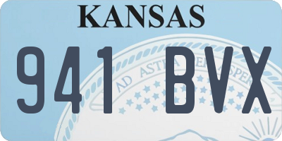 KS license plate 941BVX