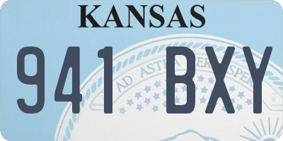 KS license plate 941BXY