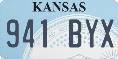 KS license plate 941BYX
