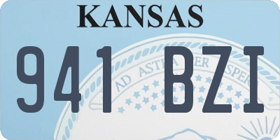 KS license plate 941BZI