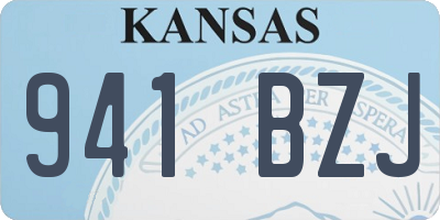 KS license plate 941BZJ