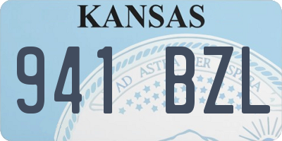KS license plate 941BZL