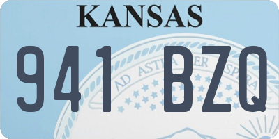 KS license plate 941BZQ