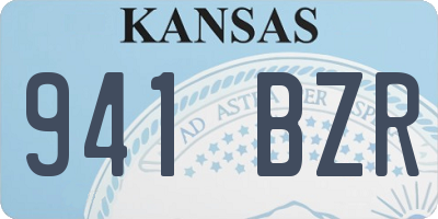 KS license plate 941BZR