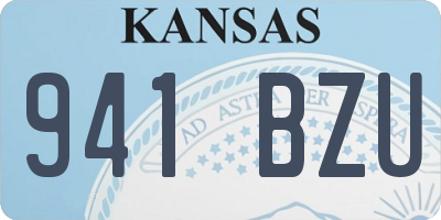 KS license plate 941BZU