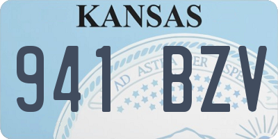 KS license plate 941BZV