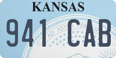 KS license plate 941CAB