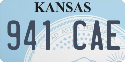 KS license plate 941CAE