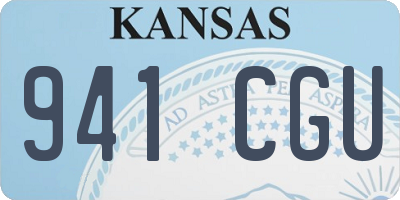KS license plate 941CGU