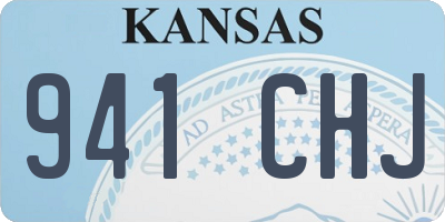 KS license plate 941CHJ