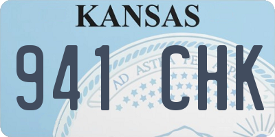 KS license plate 941CHK