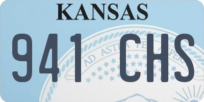 KS license plate 941CHS