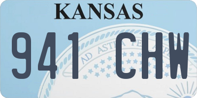 KS license plate 941CHW