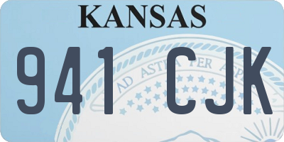 KS license plate 941CJK
