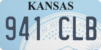 KS license plate 941CLB