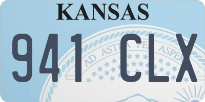 KS license plate 941CLX