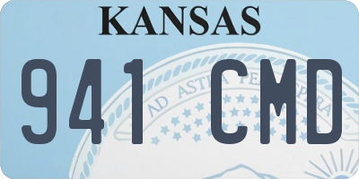 KS license plate 941CMD