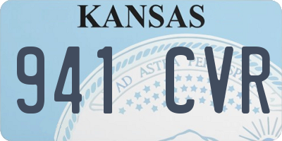 KS license plate 941CVR