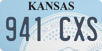 KS license plate 941CXS