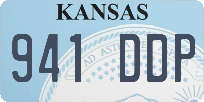 KS license plate 941DDP
