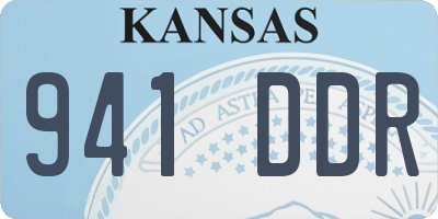 KS license plate 941DDR