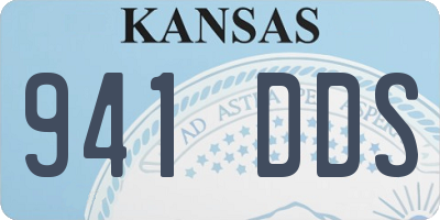 KS license plate 941DDS